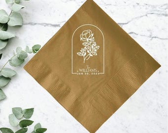 Personalized Wedding Napkins, Customized Dinner Napkins, Wedding Napkin Favors, 2ply Beverage Napkins for Weddings, Wedding Napkin Favor (2)