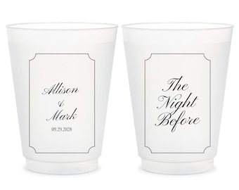 The Night Before Wedding Frosted Cup Favors, Personalized Wedding Frosted Cups, Custom Frosted Cups, Custom Wedding Frosted Cup Favors (450)