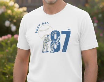 Baseball Dad Shirt, Sport Dad Tee, Best Dad Since Shirt, Retro Sports Shirt, Custom Year Shirt, Vintage Baseball T-Shirt, Father Sports Gift