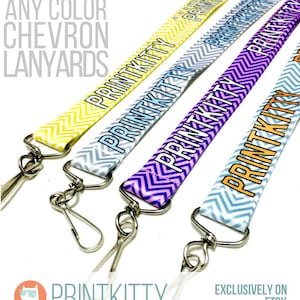 Custom Chevron Print Lanyards - Create your own cute custom lanyards - Fashion Lanyards - Free Shipping on all Custom Lanyards Full color