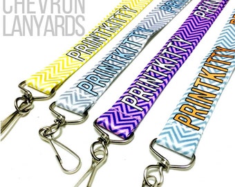 Custom Chevron Print Lanyards - Create your own cute custom lanyards - Fashion Lanyards - Free Shipping on all Custom Lanyards Full color