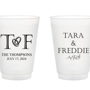 Custom Wedding Frosted Cups, Customized Frosted Cups as Favors, Personalized Frosted Cups Wedding Favor, Custom Frosted Cups as Favor (313)