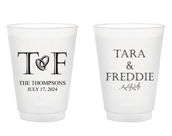 Custom Wedding Frosted Cups, Customized Frosted Cups as Favors, Personalized Frosted Cups Wedding Favor, Custom Frosted Cups as Favor (313)