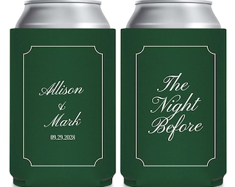 The Night Before Wedding Can Cooler Favors, Personalized Wedding Can Coolers, Custom Can Coolers, Customized Wedding Can Cooler Favors (450)