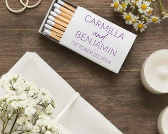 White Head Matches Wedding Favors, Personalized Wedding Matchboxes, Custom Wedding Matchbox Favors, Personalized Matchbox Wedding Favors (8)