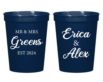 Customized Wedding Stadium Cups as Favors, Personalized Stadium Cups for Wedding, Personalized Wedding Stadium Cups Favors and Gifts (308)