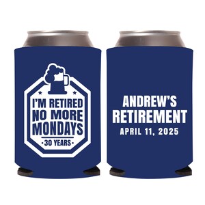Personalized Retirement Can Coolers, Retirement Can Coolers, Retirement Drink Holders, Retirement Party Favors, Retirement Can Coolers (368)