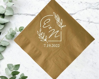 Custom Wedding Napkins, Personliazed Wedding Napkins, Dinner Napkin Wedding Favors, Personalized Wedding Napkins, Custom Napkin Favors (12)