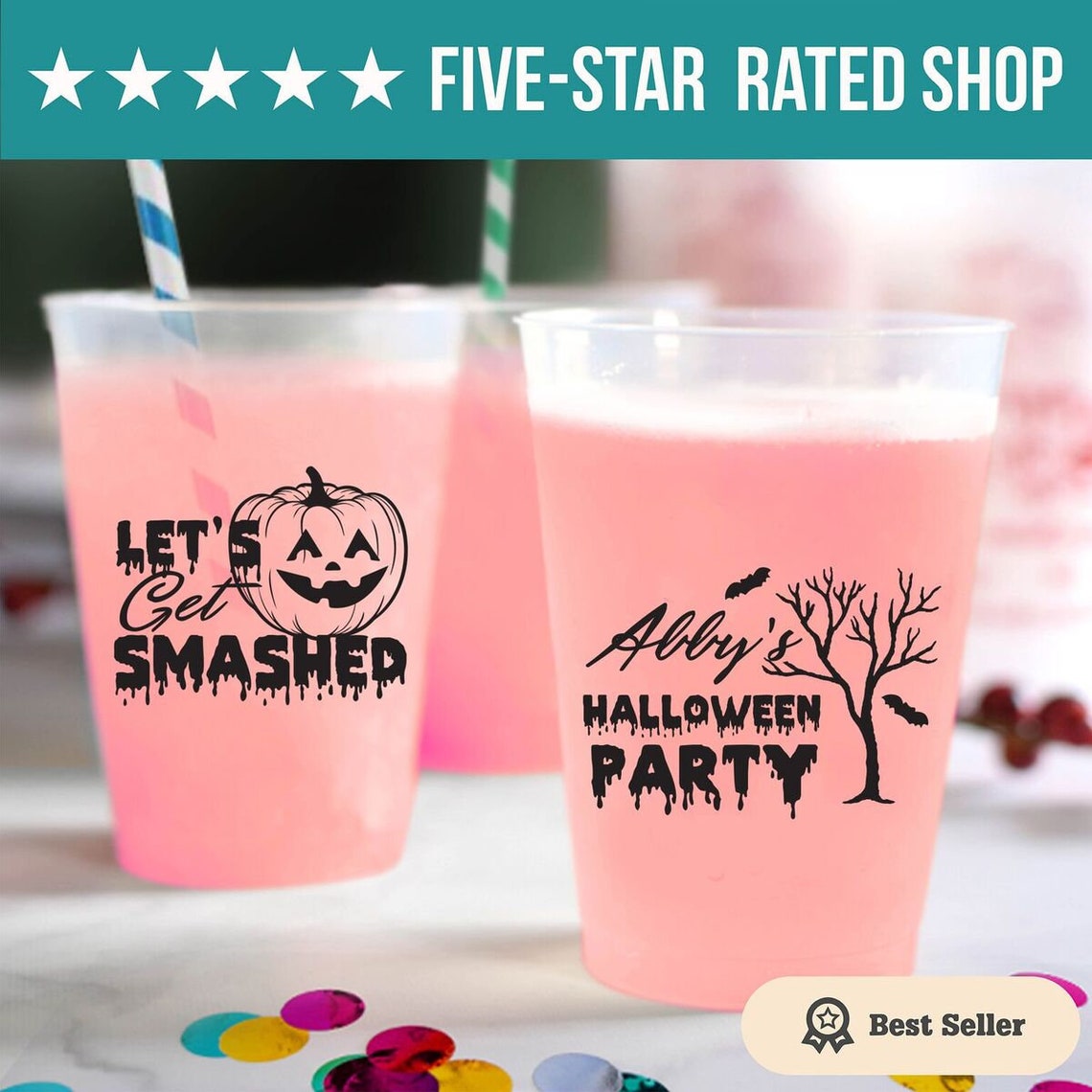 Halloween Party Cups Halloween Frosted Cups Halloween Cups Etsy