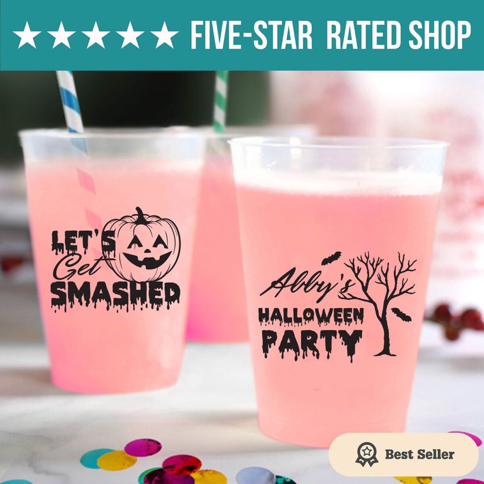 Halloween Party Cups Halloween Frosted Cups Halloween Cups Etsy