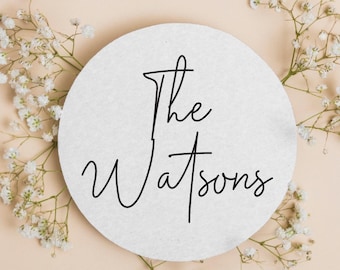 Custom Wedding Coaster, Personalized Reception Decor, Elegant Wedding Favor Coaster, Customized Keepsake, Custom Wedding Coaster Favor (347)