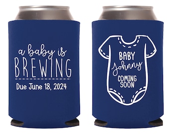 Enfriadores de latas para baby shower, Enfriadores de latas, Enfriadores de latas para baby shower, Favores personalizados para baby shower, Baby Shower, Baby Brewing Baby Shower Favors (5)