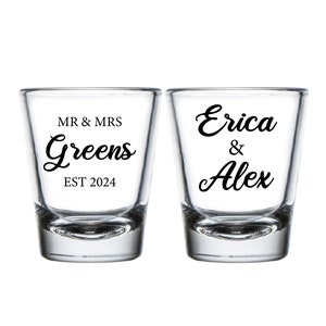 Customized Wedding Shot Glasses as Favors, Personalized Shot Glasses for Wedding, Personalized Wedding Shot Glasses Favors and Gifts (308)