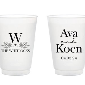 Customized Frosted Cups as Favors, Custom Wedding Frosted Cup Favor, Personalized Frosted Cup Wedding Favor, Custom Frosted Cups Favor (295)