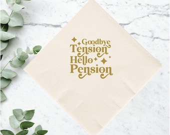 Elegant Retirement Favors, Unique Retirement Party Napkins, Custom Printed Retirement Keepsakes, Stylish Retirement Napkins as Mementos (33)