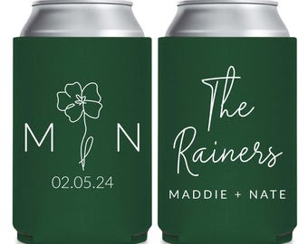 Custom Can Cooler Favors, Wedding Can Cooler Favors, Wedding Cooler Favors, Wedding Beer Huggers, Custom Beer Holders, Wedding Cooler (191)