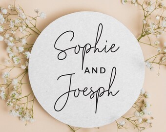 Custom Wedding Coasters, Personalized Guest Keepsakes, Elegant Party Favor, Wedding Gift, Customized Table Decor, Wedding Coaster Gift (349)