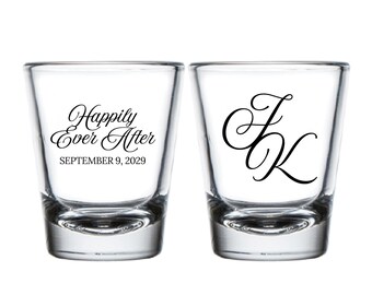 Personalized Wedding Shot Glasses, Shot Glasses as Favors, Customized Shot Glasses as Favors for Wedding, Custom Shot Glasses as Favor (452)