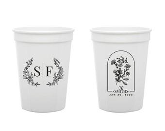 Wedding Stadium Cups, Personalized Stadium Cups, Custom Stadium Cup, Wedding Cup Favors, Stadium Cup Favors, Plastic Cup Wedding Favor (168)