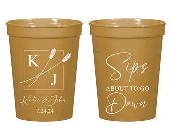 Customized Stadium Cups Favors for Weddings, Personalized Wedding Stadium Cups, Stadium Cups as Favors, Custom Stadium Cups as Favors (276)