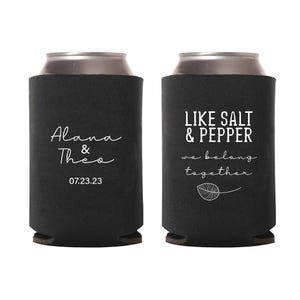 We Belong Together Can Coolers, Personalized Wedding Beer Hugger, Can Coolers Favors, Can Cooler for Party, Custom Wedding Can Cooler (287)