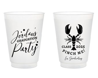 Pinch Me I'M Graduating Frosted Cups, Customized Graduation Party Frosted Cup Favors, Customized Graduation Party Frosted Cup As Favor (388)