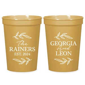 Personalized Wedding Stadium Cups, Custom Wedding Plastic Cups Favors, Custom Stadium Cups Wedding Favors, Wedding Plastic Cups Favors (373)
