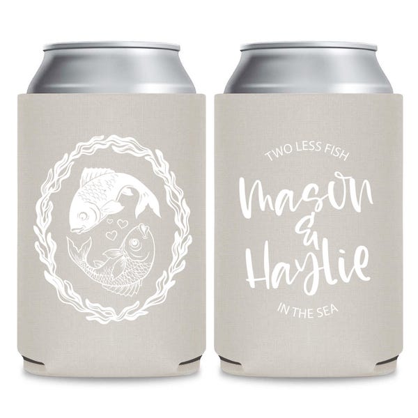 Beach Wedding Theme - Personalized Can Cooler, Can Cooler Personalized Wedding can huggers -  Beach Wedding Can coolers - free shipping (27)