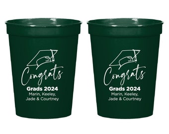 Graduation Party Stadium Cups, Graduation Party Stadium Cups Favors, Personalized Graduation Stadium Cups, Congratulations Stadium Cup (369)