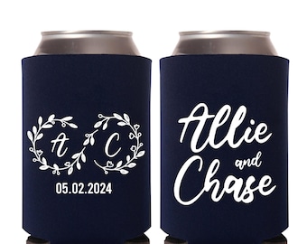 Personalized Can Coolers Wedding Favor, Custom Can Coolers Favor, Custom Wedding Can Coolers Favor, Customized Can Coolers as Favors (280)