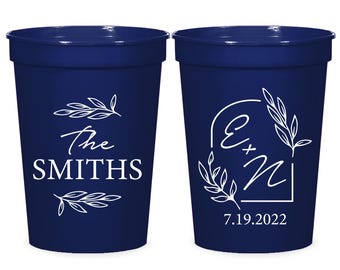 Custom Stadium Cups, Personalized Stadium Cups, Plastic Cup Favors, Custom Birthday Cups as Favors, Personalized Wedding Stadium Cup (170)