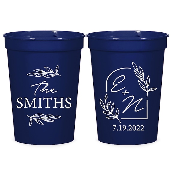 Custom Stadium Cups, Personalized Stadium Cups, Plastic Cup Favors, Custom Birthday Cups as Favors, Personalized Wedding Stadium Cup (170)