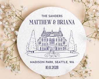 Personalized Wedding Venue Coaster, Customized Wedding Venue Coasters, Customized Venue Coasters, Custom Coaster, Personalized Coaster (451)