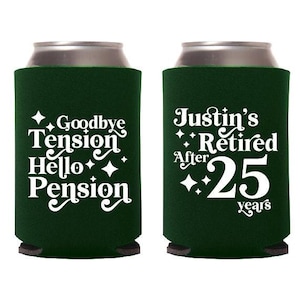 Gift for Retirement, Personalized Retirement Can Coolers, Custom Retired Can Coolers, Can Coolers Gift For Men, Retirement Can Coolers (254)