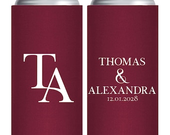 Custom Slim Can Coolers, Personalized Slim Can Cooler Favors, Custom Thin Can Cooler Favor, Personalized Slim Beer Hugger, Can Coolers (379)