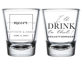 Personalized Favor Wedding Shot Glasses, Personalized Shot Glass Favors, Custom Shot Glass Wedding Gifts, Shot Glasses Wedding Favors (112)