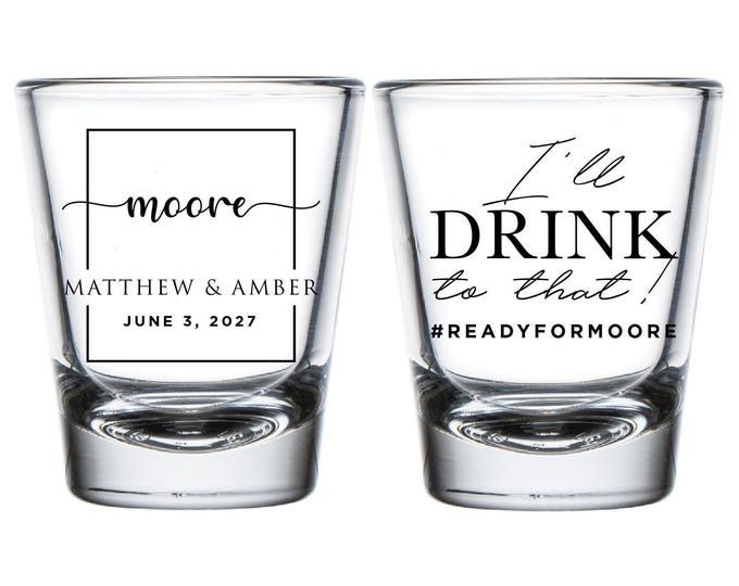 Featured listing image: Personalized Favor Wedding Shot Glasses, Personalized Shot Glass Favors, Custom Shot Glass Wedding Gifts, Shot Glasses Wedding Favors (112)