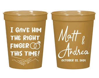 Custom Wedding Stadium Cup, Personalized Wedding Stadium Cup Favors, Custom Stadium Cups Favor, Personalized Stadium Cup Wedding Favor (270)