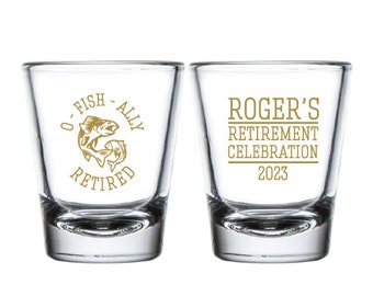 Retirement Shot Glass Gift For Men, Funny Retirement Shot Glass Favor, Men's Retirement Shot Glass, Personalized Retirement Shot Glass (252)