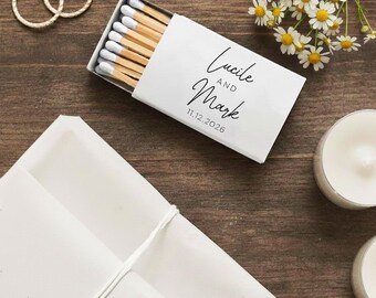 Customized Matchbox Favors, Custom Matchboxes Memorable Keepsakes, Personalized Wedding Matchboxes, Customized White Head Match Favors (171)