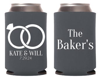Wedding Can Coolers, Can Coolers, Wedding Coolers, Coolers, Personalized Wedding Favors, Wedding Favors, Wedding Rings Can Coolers  (31)