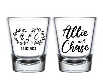 Personalized Shot Glasses Wedding Favor, Custom Shot Glass Favor, Custom Wedding Shot Glasses Favor, Customized Shot Glass as Favors (280)