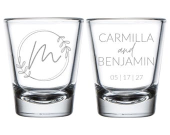 Customized Shot Glasses, Wedding Shot Glasses Favors, Personalized Shot Glasses, Shot Glasses Personalized, Wedding Favor Shot Glasses (174)
