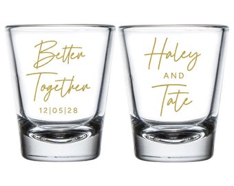 Personalized Shot Glasses, Customized Favors Wedding Shot Glasses, Personalized Favors Wedding Shot Glasses, Shot Glasses as Favors (411)