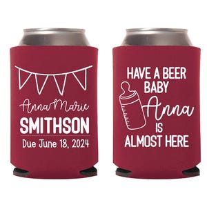 Baby Shower Can Cooler Favors - Funny Baby Shower Can Cooler - Rustic Favors Baby Shower Can Coolers New Member in Family Can Cooler (11)