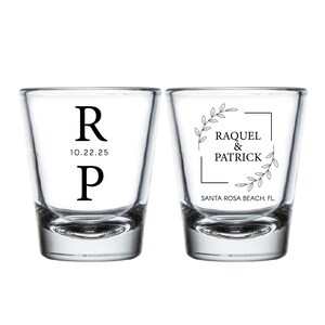 Personalized Wedding Shot Glass Favor, Customized Wedding Shot Glasses, Custom Shot Glass Wedding Favor, Wedding Customized Shot Glass (398)