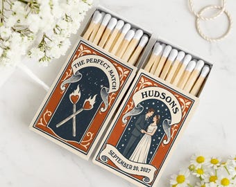 The Perfect Match Matchboxes Wedding Favors, Customized Matchbox Favors, Personalized Wedding Matchboxes, Custom Wedding Matchbox Favor (13)