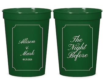 The Night Before Wedding Stadium Cup Favors, Personalized Wedding Stadium Cups, Custom Stadium Cups, Custom Wedding Stadium Cup Favors (450)