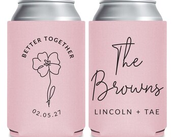 Can Coolers Wedding Favors, Customized Can Coolers Wedding Favors, Custom Beer Huggers, Custom Beer Holders, Custom Can Cooler Favors (190)