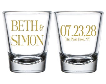 Personalized Wedding Shot Glass Favors, Custom Wedding Shot Glass Favors, Personalized Shot Glasses For Wedding, Shot Glasses As Favor (384)